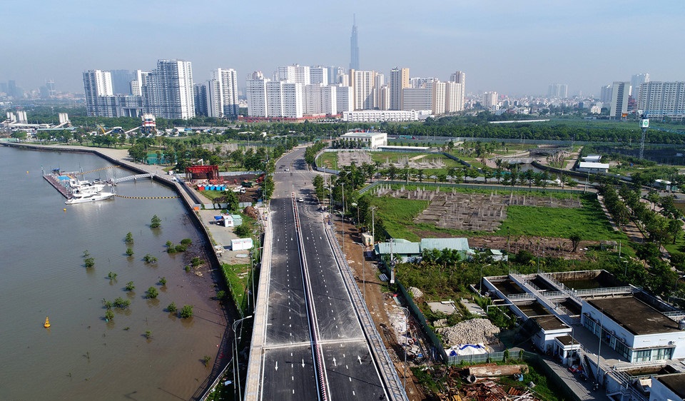 Thông xe cầu qua đảo Kim Cương, dự án Thủ Thiêm Dragon tăng “nhiệt”